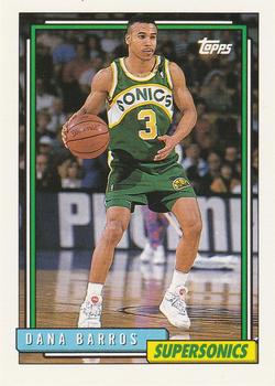 #58 Dana Barros - Seattle SuperSonics - 1992-93 Topps Basketball
