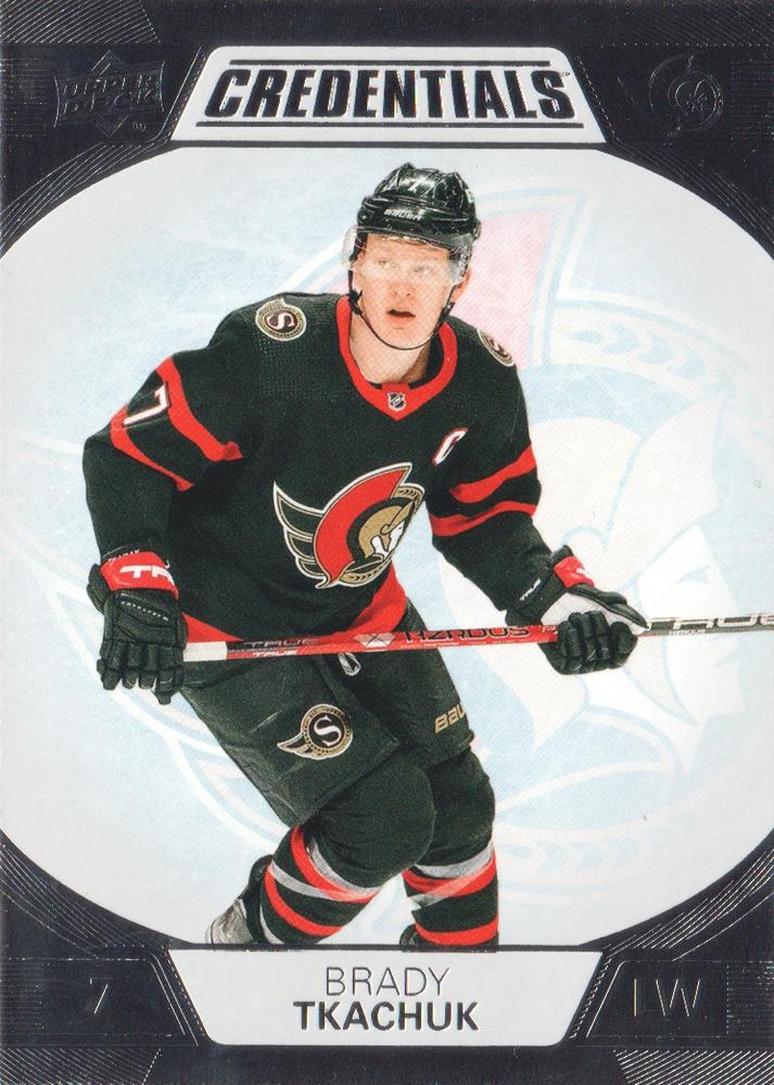 #58 Brady Tkachuk - Ottawa Senators - 2022-23 Upper Deck Credentials Hockey