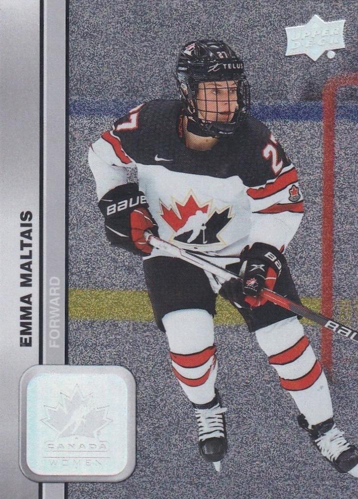 #58 Emma Maltais - Canada - 2023 Upper Deck Team Canada Juniors - Patterned Foilboard Hockey