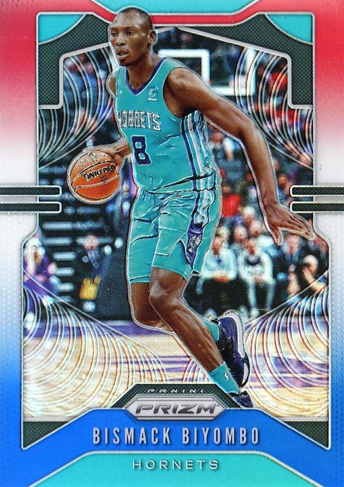 #58 Bismack Biyombo - Charlotte Hornets - 2019-20 Panini Prizm - Prizms Red White and Blue Basketball