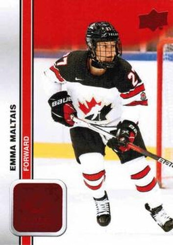 #58 Emma Maltais - Canada - 2023 Upper Deck Team Canada Juniors - Red Foil Hockey