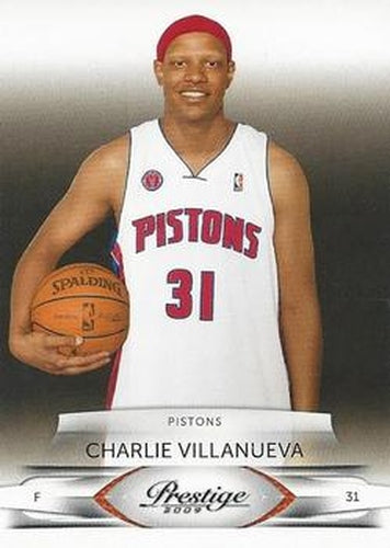 #58 Charlie Villanueva - Detroit Pistons - 2009-10 Panini Prestige Basketball