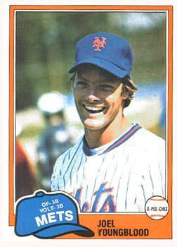 #58 Joel Youngblood - New York Mets - 1981 O-Pee-Chee - Gray Back Baseball