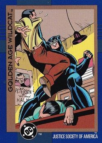 #58 Golden Age Wildcat - 1993 SkyBox DC Cosmic Teams
