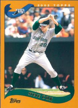 #592 Steve Cox - Tampa Bay Devil Rays - 2002 Topps Baseball