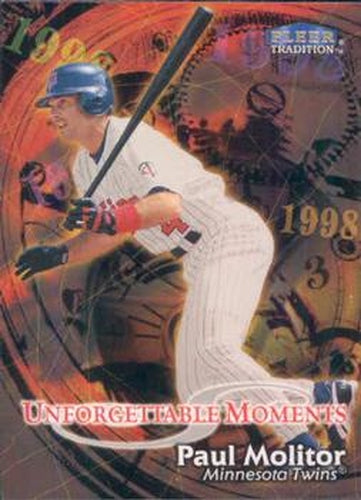 #592 Paul Molitor - Minnesota Twins - 1998 Fleer Tradition Baseball