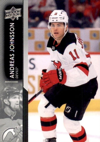 #594 Andreas Johnsson - New Jersey Devils - 2021-22 Upper Deck Hockey