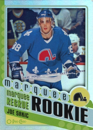 #596 Joe Sakic - Quebec Nordiques - 2012-13 O-Pee-Chee - Rainbow Hockey