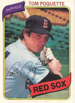#597 Tom Poquette - Boston Red Sox - 1980 Topps Baseball