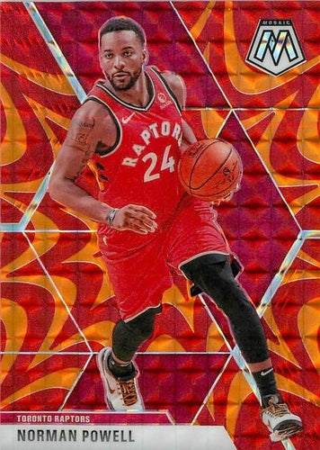 #59 Norman Powell - Toronto Raptors - 2019-20 Panini Mosaic - Reactive Orange Basketball