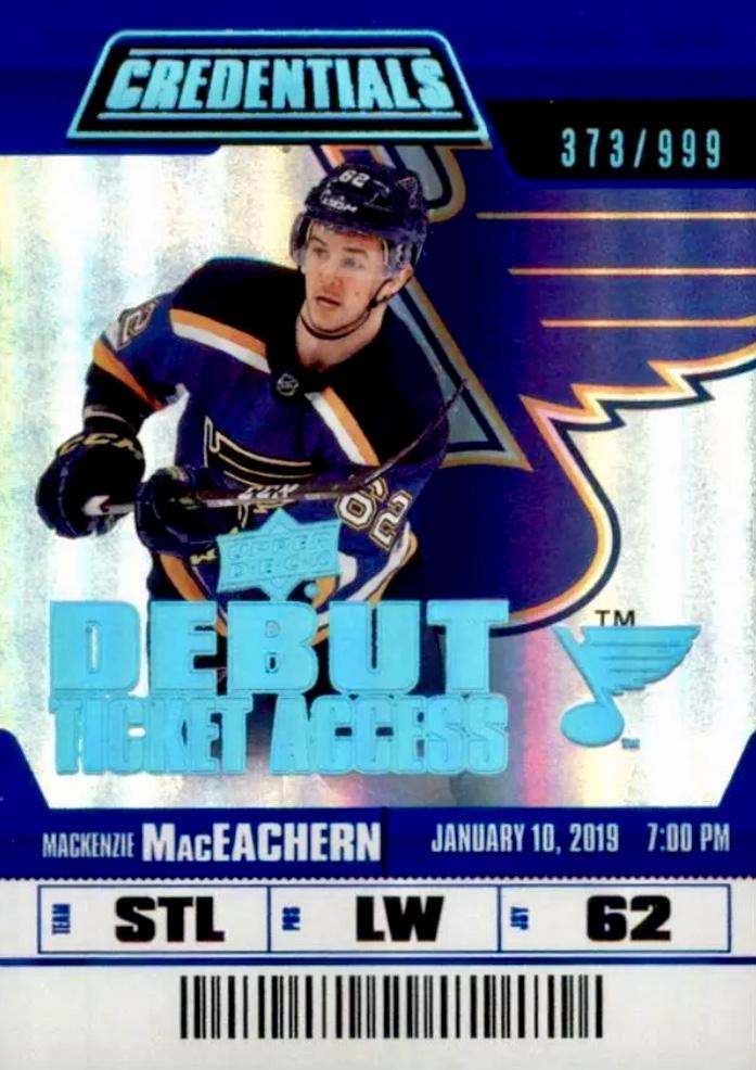 #59 Mackenzie MacEachern - St. Louis Blues - 2019-20 Upper Deck Credentials Hockey