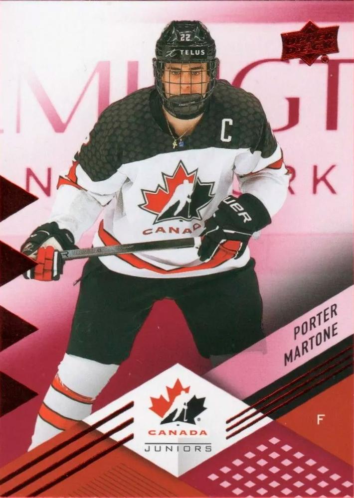 #59 Porter Martone - Canada - 2024 Upper Deck Team Canada Juniors - Red Foil Hockey