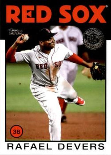 #86B-59 Rafael Devers - Boston Red Sox - 2021 Topps - 1986 Topps Baseball 35th Anniversary Series One Baseball
