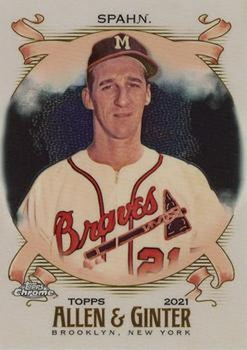 #59 Warren Spahn - Milwaukee Braves - 2021 Topps Allen & Ginter Chrome Baseball