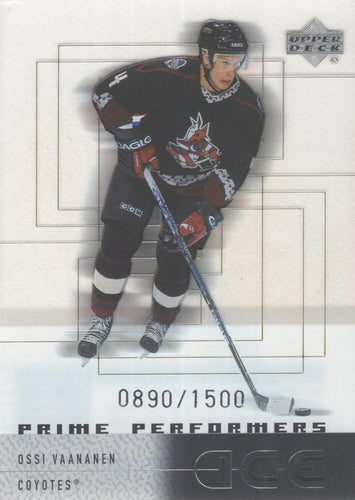 #119 Ossi Vaananen - Phoenix Coyotes - 2000-01 Upper Deck Ice Hockey