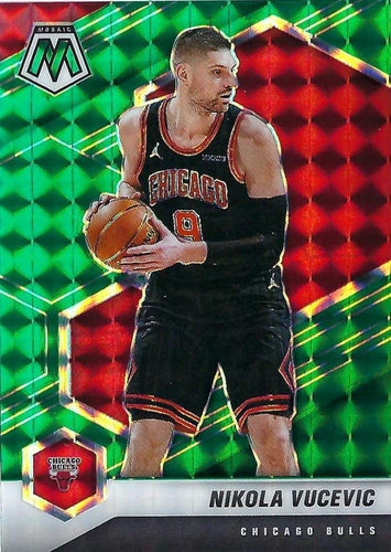 #59 Nikola Vucevic - Chicago Bulls - 2020-21 Panini Mosaic - Mosaic Green Basketball