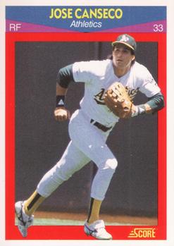 #5 Jose Canseco - Oakland Athletics - 1990 Score 100 Superstars Baseball