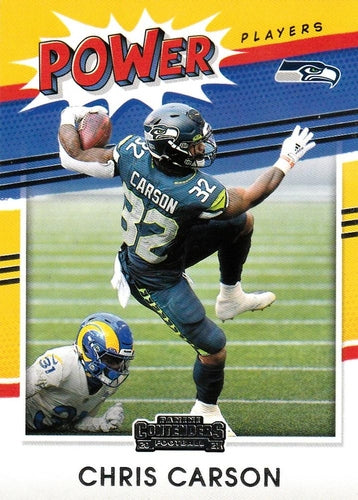 #PP-CCA Chris Carson - Seattle Seahawks - 2021 Panini Contenders - Power Players Football