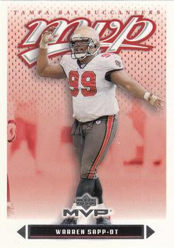 #5 Warren Sapp - Tampa Bay Buccaneers - 2003 Upper Deck MVP Football