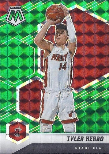 #5 Tyler Herro - Miami Heat - 2020-21 Panini Mosaic - Mosaic Green Basketball