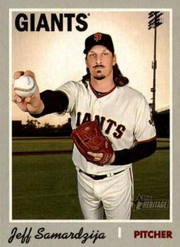 #600 Jeff Samardzija - San Francisco Giants - 2019 Topps Heritage Baseball