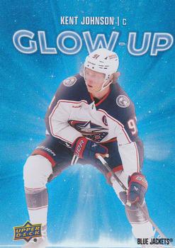 #GU-4 Kent Johnson - Columbus Blue Jackets - 2025-26 Upper Deck - Glow-Up Hockey