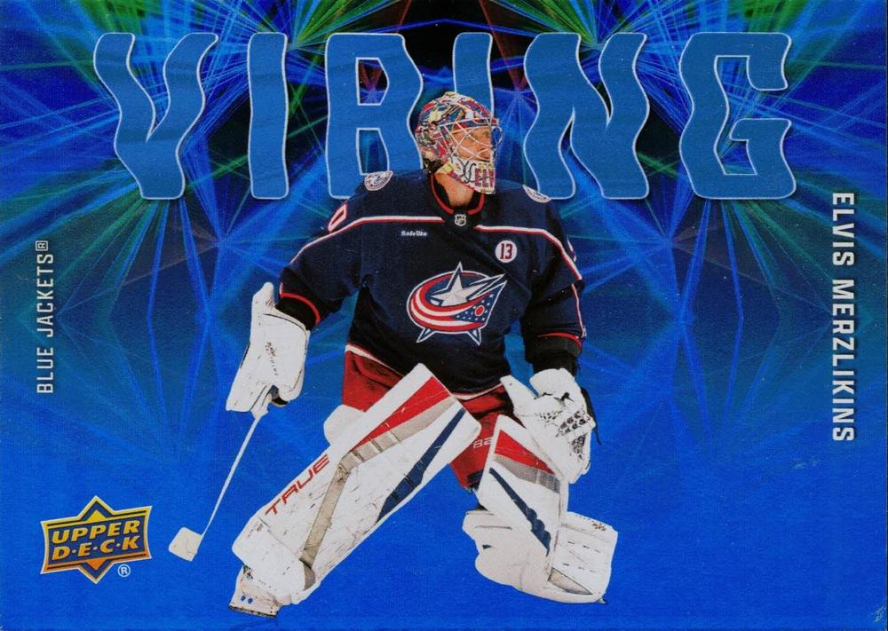 #VB-28 Elvis Merzlikins - Columbus Blue Jackets - 2025-26 Upper Deck - Vibing Hockey