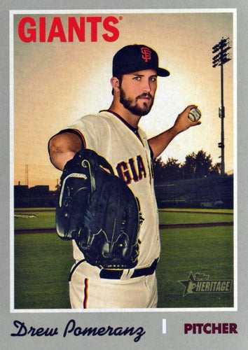 #601 Drew Pomeranz - San Francisco Giants - 2019 Topps Heritage Baseball