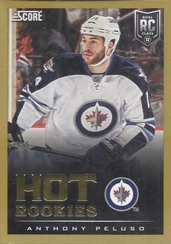 #602 Anthony Peluso - Winnipeg Jets - 2013-14 Score - Gold Hockey