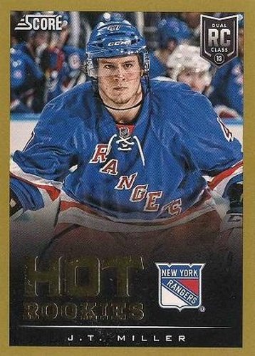 #608 J.T. Miller - New York Rangers - 2013-14 Score - Gold Hockey