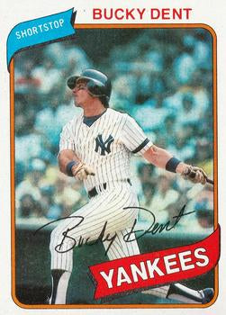 #60 Bucky Dent - New York Yankees - 1980 Topps Baseball