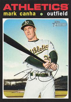 #60 Mark Canha - Oakland Athletics - 2020 Topps Heritage Baseball