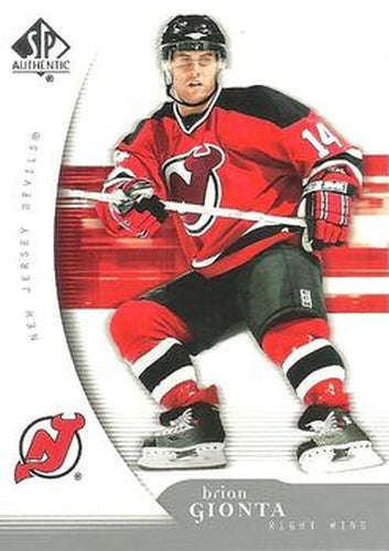 #60 Brian Gionta - New Jersey Devils - 2005-06 SP Authentic Hockey