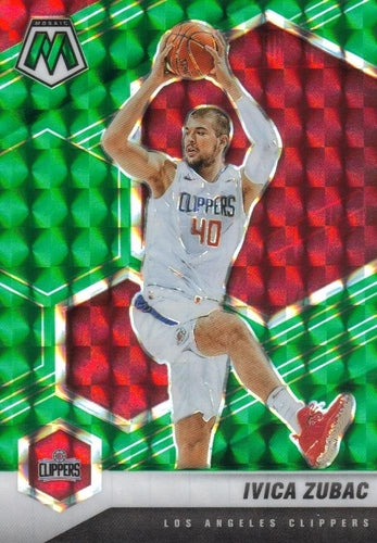 #60 Ivica Zubac - Los Angeles Clippers - 2020-21 Panini Mosaic - Mosaic Green Basketball