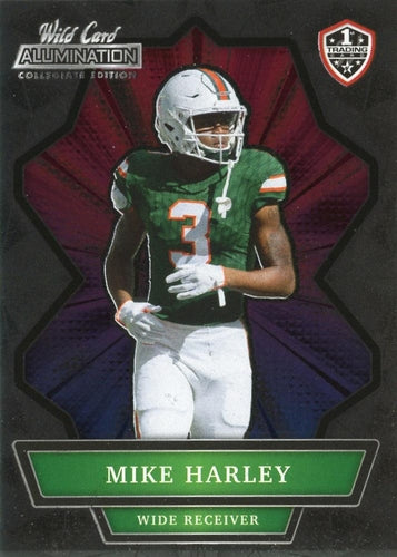 #ANBC-60 Mike Harley - Miami Hurricanes - 2021 Wild Card Alumination NIL Football
