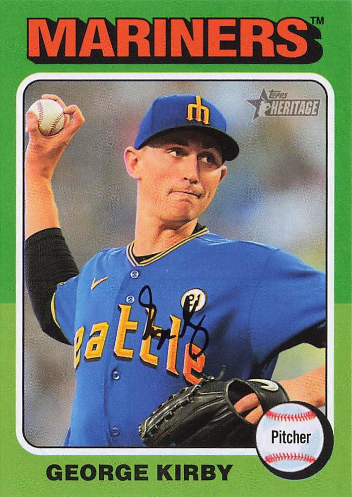 #60 George Kirby - Seattle Mariners - 2024 Topps Heritage Baseball