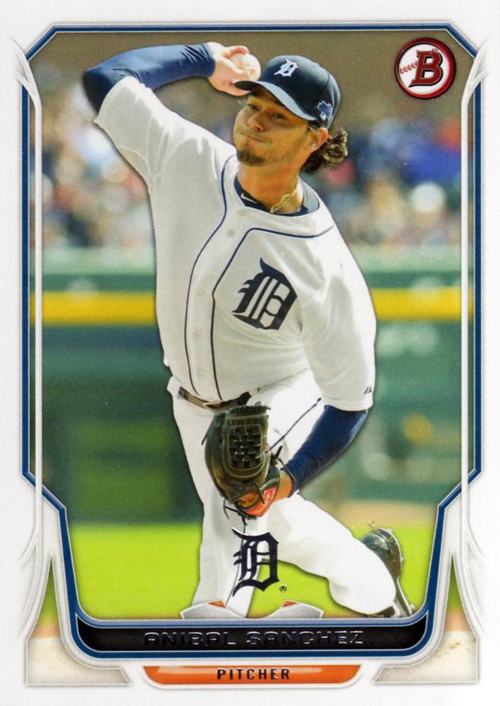 #60 Anibal Sanchez - Detroit Tigers - 2014 Bowman Baseball