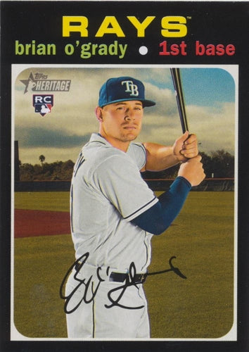 #610 Brian O'Grady - Tampa Bay Rays - 2020 Topps Heritage Baseball