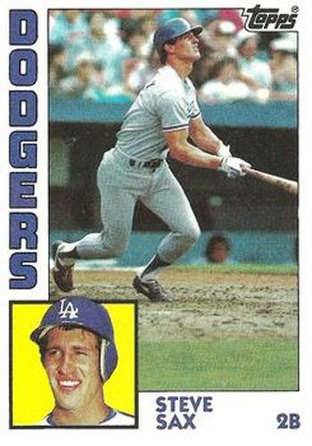 #610 Steve Sax - Los Angeles Dodgers - 1984 Topps Baseball