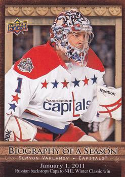 #BOS21 Semyon Varlamov - Washington Capitals - 2010-11 Upper Deck - Biography of a Season Hockey