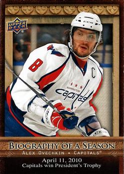 #BOS1 Alex Ovechkin - Washington Capitals - 2010-11 Upper Deck - Biography of a Season Hockey