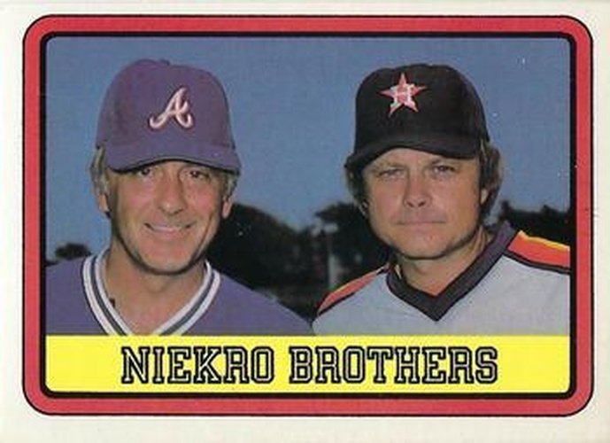 #613 Niekro Brothers Phil Niekro / Joe Niekro - Atlanta Braves / Houston Astros - 1983 Donruss Baseball