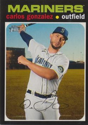 #613 Carlos Gonzalez - Seattle Mariners - 2020 Topps Heritage Baseball