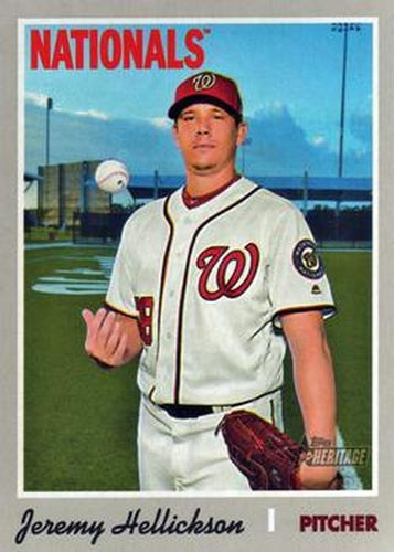 #619 Jeremy Hellickson - Washington Nationals - 2019 Topps Heritage Baseball