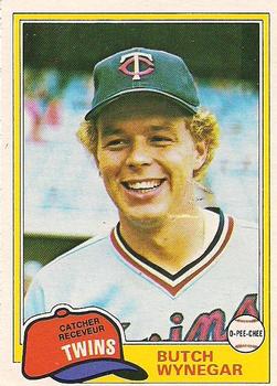 #61 Butch Wynegar - Minnesota Twins - 1981 O-Pee-Chee - Gray Back Baseball