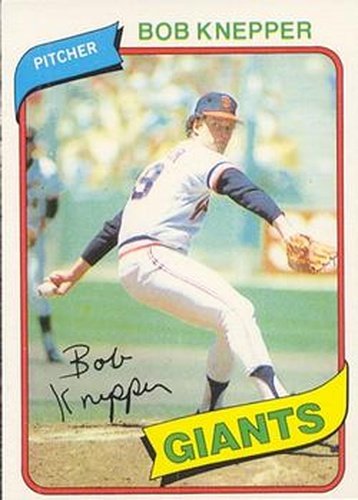 #61 Bob Knepper - San Francisco Giants - 1980 O-Pee-Chee Baseball