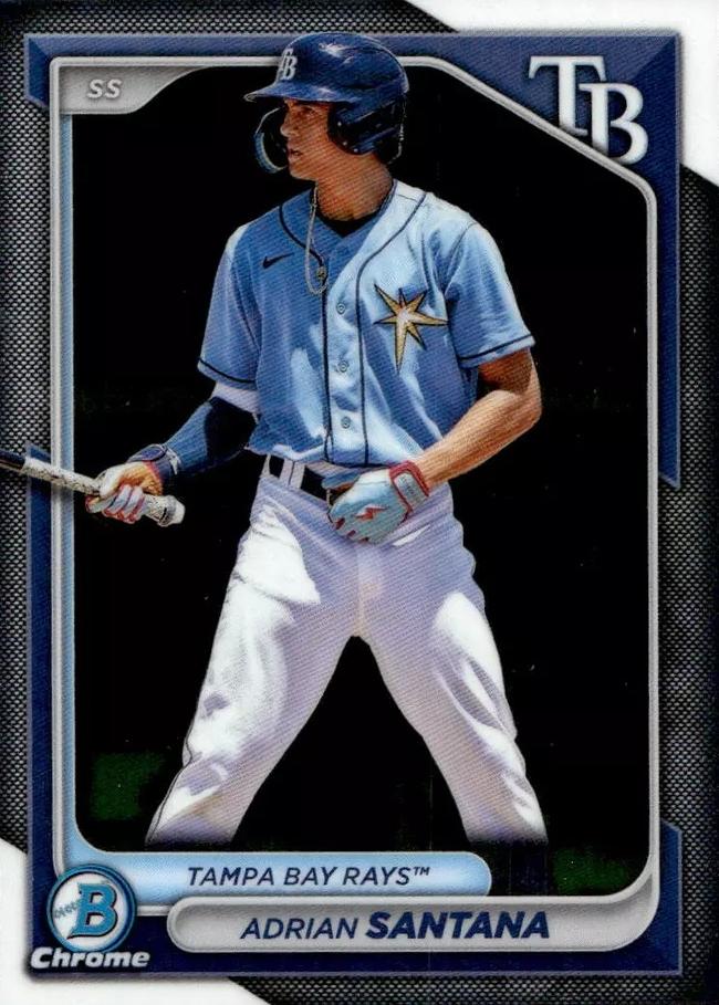 #BCP-61 Adrian Santana - Tampa Bay Rays - 2024 Bowman - Chrome Prospects Baseball