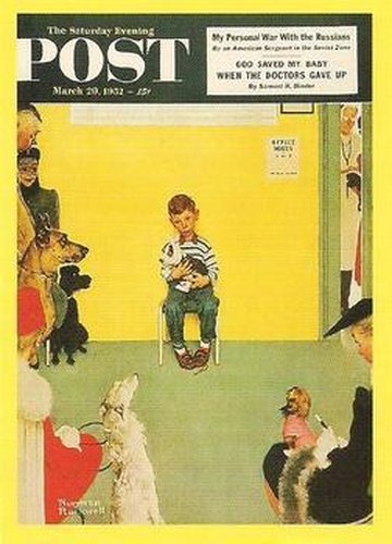#61 Waiting for the Vet - 1993 Comic Images Norman Rockwell Saturday Evening Post