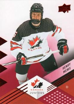 #61 Henry Mews - Canada - 2024 Upper Deck Team Canada Juniors - Red Foil Hockey