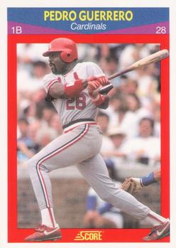 #61 Pedro Guerrero - St. Louis Cardinals - 1990 Score 100 Superstars Baseball